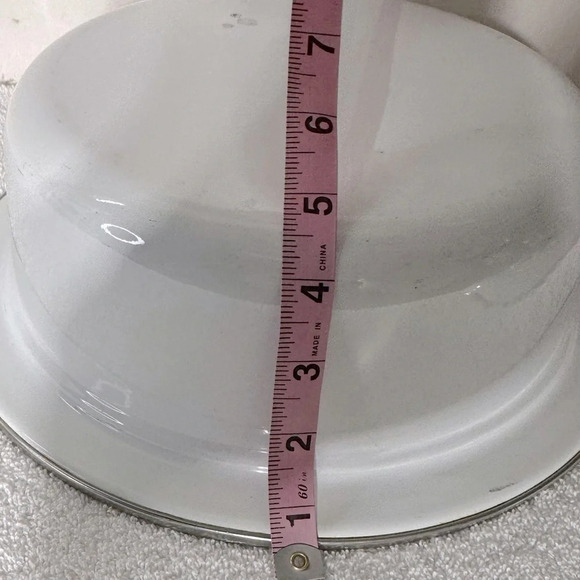 Vintage Enamelware White  Round Roaster Pot With Lid - Picture 15 of 16